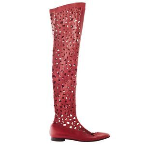 Romeo Gigli Perforated Over-The-Knee Boots - '00s